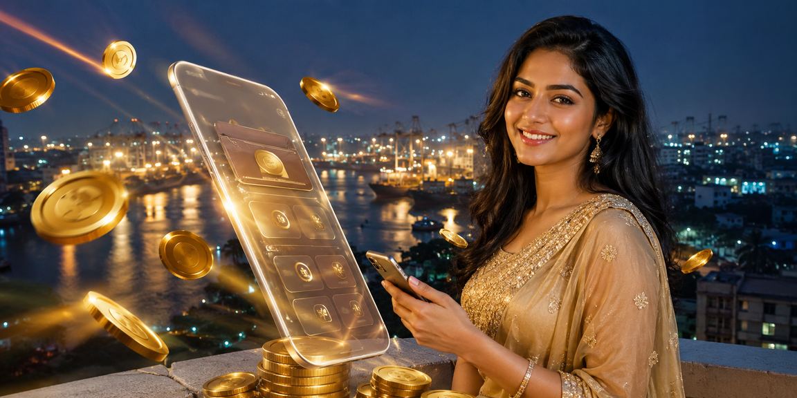 খুলনায় রিবেট বোনাস সুবিধা নিচ্ছেন বাংলাদেশি মডেল স্মার্টফোন হাতে